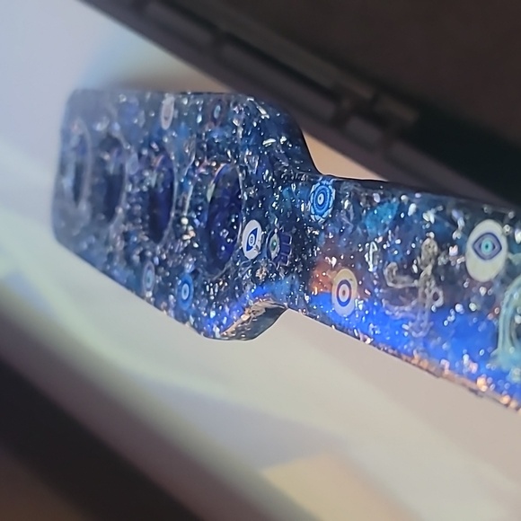 Shot Glass tray Blue againt evil eye, Jewish motive for hosting+ 4 shot glass - Picture 9 of 10